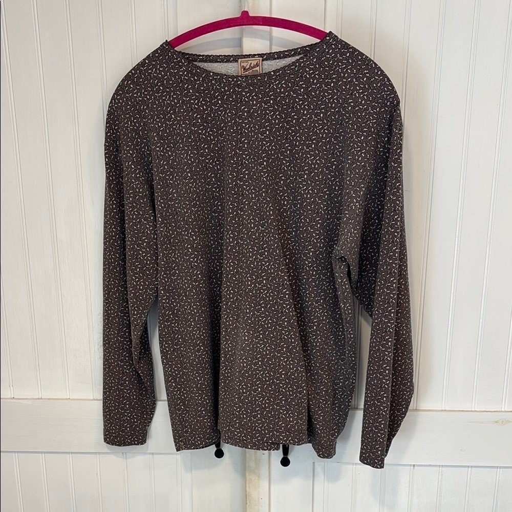 Woolrich Vintage Long Sleeve eggplant Patterned Top size L